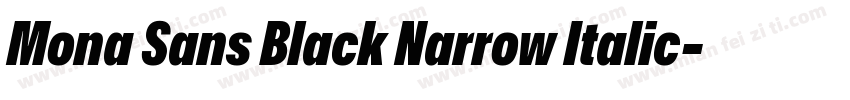 Mona Sans Black Narrow Italic字体转换